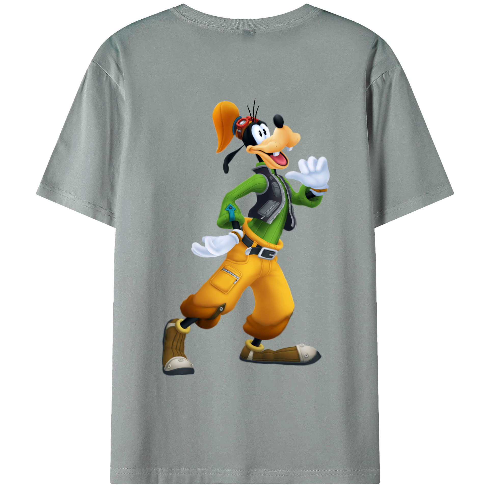 ミッキーマウス Mickey Mouse 綿100％ メンズ半袖Tシャツ（バックプリント） 通気性